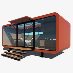 Mini-apple cabine Mobile Office club casas café Galpão para quintal Prefab <span class=keywords><strong>House</strong></span> - Product Image 5