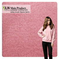 Polyester-Strickstoff Beidseitig Gebürsteter Fleece-Stoff 100% Polyester