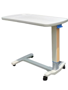 High Quality Modern Design Hospital Furniture-Wood Height <b>Adjustable</b> Overbed <b>Table</b> for Hospitals and Clinics - Product Image 3