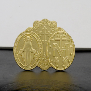 Médaille <span class=keywords><strong>Miraculeuse</strong></span> Catholique Personnalisée en Émail Doré Vierge Marie, Chapelet Pliable 1830 pour Autel Domestique, Église, Baptême, Cadeau Religieux - Product Image 4