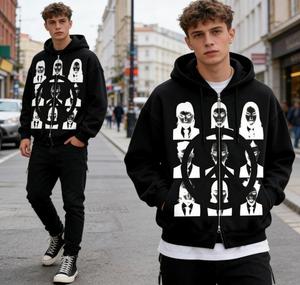 Sudadera con Capucha Personalizada para Hombre, 100% Algodón, Felpa de 380g, Gruesa, de Invierno, Color Sólido, Alta Calidad, Corte Regular, Largo Regular, Hombros Caídos - Product Image 1