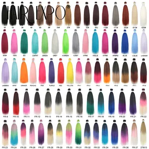 26Inch Easy <b>Braids</b> Hair Synthetic Colourful Pre Stretched Braiding Hair Extensions Jumbo <b>Braids</b> Ombre Yaki Long Straight Hair - Product Image 3