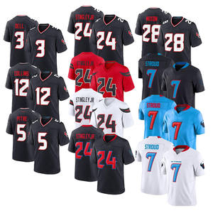 2024 New HTX Team Men's 24 STINGLEY JR 7 C.J. Stroud 51 Anderson Jr. Jersey de fútbol cosido de alta calidad al por mayor Azul Marino - Product Image 1