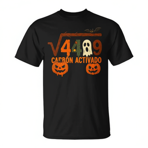 Camiseta con meme de Halloween de Square Root Of 4489, unisex, para adultos, negra, 100% algodón - Product Image 2