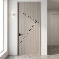 Porte intérieure en bois insonorisée moderne personnalisée Zk, norme CE, étanche, en MDF laminé PVC, pour salon