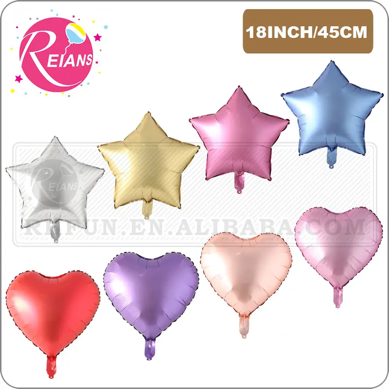 18Inch Chrome Metal Ballon Hart Ster Ronde Matt Helium Ballon Bruiloft Decor Levert Verjaardag Ballonnen Kraamcadeau