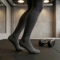 Chaussettes de compression en laine d'alpaga personnalisables unisexes respirantes pour le sport de plein air, chaussettes hautes pour la randonnée et les voyages