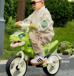 2024 venta al por mayor nuevo diseño de dinosaurio 12 pulgadas bicicleta de equilibrio para niños y niñas