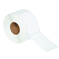 Étiquette autocollante rectangulaire de haute qualité avec revêtement supérieur, étiquette blanche en papier thermique direct, promotion personnalisée pour l'épicerie