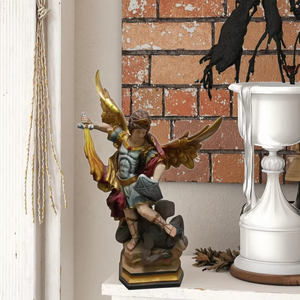 Nouveau Design S. Michele archange Statue Art chrétien décor à la maison Souvenir religieux résine catholique produits religieux noël - Product Image 6