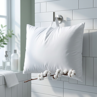 Housse de coussin rectangulaire 100 % coton pour hôtel, taie d'oreiller douce et respirante, pour hall d'hôtel, chambre d'hôtes, SPA, vente en gros, logo personnalisé