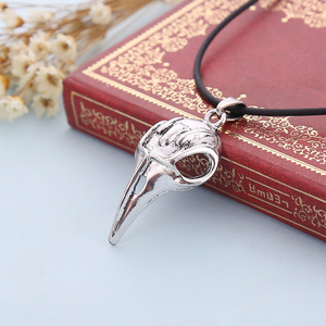 Vintage <span class=keywords><strong>Bellatrix</strong></span> <span class=keywords><strong>Lestrange</strong></span> Sculpey pendentif Style gothique oiseau crâne collier alliage corde chaîne pour hommes femmes Halloween décor - Product Image 3