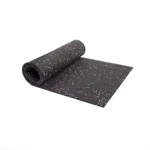 Durable Anti-Slip Garage Rubber Gym Flooring Roll Mat 7mm EPDM Flecks Protective Flooring For Fitness And Garage Use