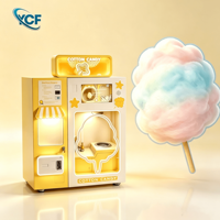Distributeur automatique intelligent de barbe à papa en forme de fleur, entièrement automatique, avec autocollant personnalisé, couleur au choix, pour supermarché et magasin, prêt à l'emploi