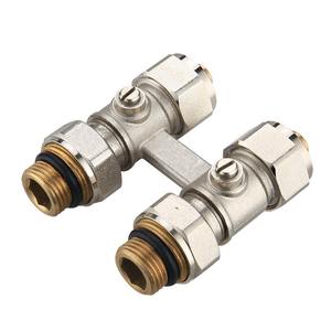 Vanne de régulation de chauffage en laiton nickelé universelle domestique et internationale, directement de l'usine, avec union à filetage externe - Product Image 1