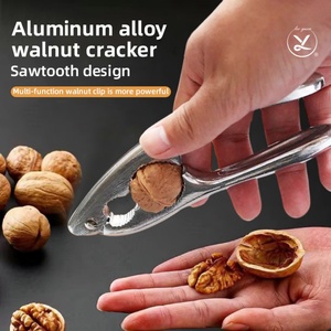 Factory Wholesale Aluminum Alloy Shark-Shape Walnut Clip <b>Sheller</b> Household Pecan Nut Clip <b>Sheller</b> Gadgets Fruit Vegetable Tools - Product Image 1