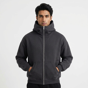 Nouveau Hoodie Balaclava Zippé Personnalisé 430 g/m² Hiver Homme Qualité Supérieure 100% Coton Velours Streetwear Brodé Technique Ninja - Product Image 1