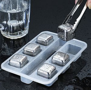 DFB0308 Cubos de Hielo Reutilizables de Acero Inoxidable SUS 304, Hechos con Bloques de Hielo de Acero Inoxidable de Grado Cocina - Product Image 5