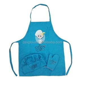 Cheap Wholesale <b>Kids</b> Baking Apron Sets for <b>Painting</b> & Baking Unisex Polyester/Cotton Chef Hat Set with Custom Logo - Product Image 6