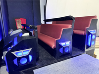 Cine Inmersivo 5D/7D/9D en Domo, con Simulador de Movimiento y Efectos Especiales, de Acero y Metal para Interiores, Tipo Teatro Volador