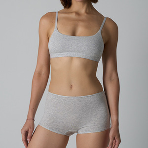Set <span class=keywords><strong>Reggiseno</strong></span> Wireless a Vita Media in Misto <span class=keywords><strong>Cotone</strong></span>-Ammoniaca <span class=keywords><strong>con</strong></span> Scollo Quadrato, Bralette <span class=keywords><strong>con</strong></span> Spalline Regolabili, Set <span class=keywords><strong>Reggiseno</strong></span> da Indossare Ogni Giorno - Product Image 2