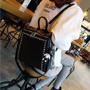 Wholesale Personality Rivet <b>Backpack</b>, New Korean Style Multifunctional Fashion Casual Travel Bag for Women Girls - Product Image 1