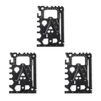Portable 18-en-1 Multifonctionnel Extérieur EDC Outil Petit Manuel Puissance Portefeuille Carte Couteau Ouvre-Boîte avec Clé Tournevis