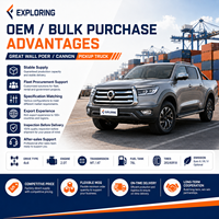 Pick-up 4x4 Diesel Double Cabine Great Wall POER Cannon 2025 Euro VI avec Barre de Toit en Alliage d'Aluminium et Sièges Sombres pour l'Exportation