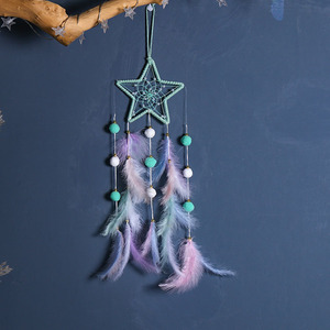 Decorazione da parete appesa a parete, Baby camera da letto Deco LED gatto luna Star acchiappasogni grandi dreamcatcher arredamento moderno per la casa - Product Image 5