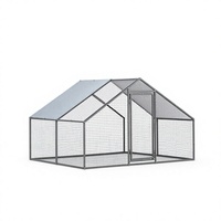 [En stock] Poulailler spacieux en métal pour 20 poulets, enclos extérieur pour volailles