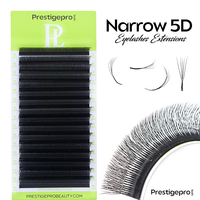 Extensions de cils Prestigepro Narrow 3D 4D 5D en forme de W, volume intense, bouquets pré-faits, cils super doux, pleins et denses