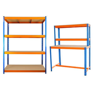 Estanterías industriales de 4 niveles para almacén, estanterías de acero para taller, estanterías para garaje. - Product Image 1