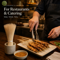 Brochettes en bambou personnalisées avec logo OEM ODM, bâtonnets en bois ronds et pointus imprimés, vente en gros, taille et longueur personnalisables, directement de l'usine
