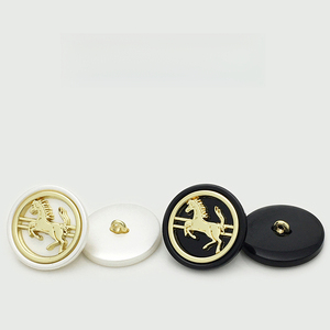 Bouton décoratif rond vintage en métal et résine, motif cheval de <span class=keywords><strong>guerre</strong></span>, tendance - Product Image 1
