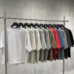 T-Shirt da <span class=keywords><strong>Uomo</strong></span> in Cotone 230G Stile Basic Oversize con Stampa Personalizzata, Modello Corto Estate 2026 - Product Image 2