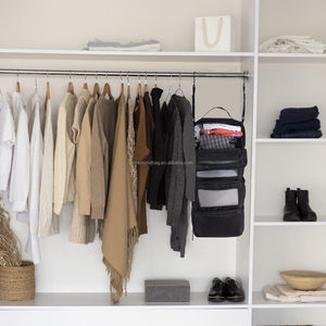 ポータブルスーツケースオーガナイザー旅行荷物オーガナイザー吊り下げパッキングキューブ折りたたみ式旅行棚キャリーオンスーツケース用 - Product Image 6