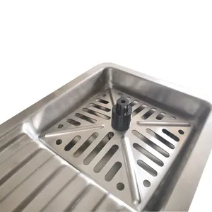 Metal Stainless Steel Kitchen Sink Container Rinser Blender Cleaning Washer For Water Bar Milk Tea Counter
