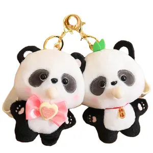 맞춤형 봉제 장난감 물건 동물 열쇠 고리 배낭 액세서리로 중국 통통한 곰 플러시 팬더 작은 박제 동물