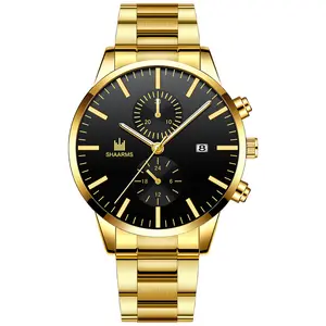 Jam tangan anti air pria, jam tangan anti air pria Unisex, pabrik, jam Quartz, kaca anti karat, bulat, bisnis