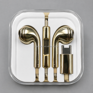 Audífonos Semi-Intraaurales con Cable Dorado de 1.2m, Fabricación Directa de Fábrica, Compatibles con Smartphones, Tablets y Laptops - Product Image 4