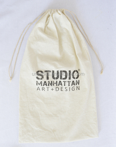 Bespoke Textile Secondary Packaging for <b>Spirits</b> Cotton Dust <b>Bags</b> with Metallic Screen-Printing for Vodka - Product Image 2