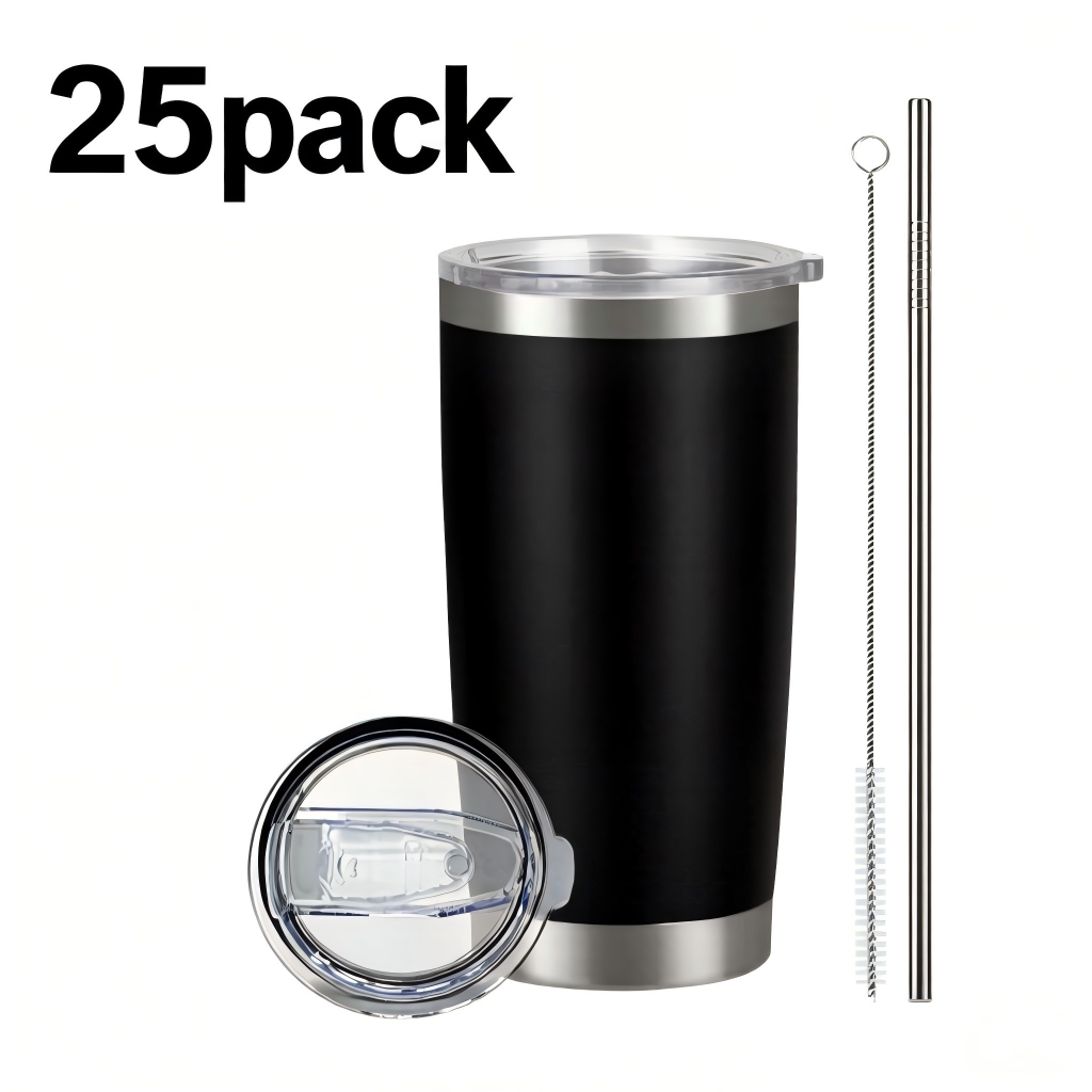 Gobelet noir de 20 oz