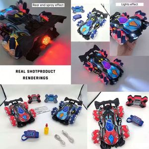 New Remote With Led Lights Music Toys 2 Control Mode Toy All Terrains Auto Spray Rc Drift Car - Product Image 6