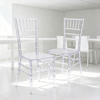 Chaise Minimaliste en Cristal Transparent Empilable en Acrylique pour Salon, Balcon, Bureau, Loisirs et Usage Quotidien