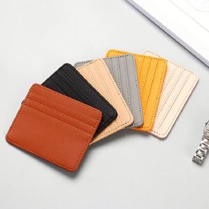 Porte-cartes fin en cuir personnalisé X49, mini portefeuille pour homme, porte-cartes de crédit en cuir RFID - Product Image 2