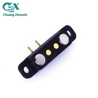 Conector Magnético USB de Cobre para Reloj Inteligente, Base Macho de 2 Pines, Paso de 2.5mm, IP67