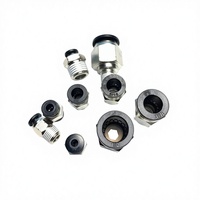 Raccord rapide pour tuyau d'air en pouces, en cuivre nickelé, filetage américain PC1/4 NPT 1/8 3/8 NPT 1/4, raccord droit