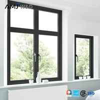 Fenêtres sur mesure NFRC résistantes au vent, double vitrage, cadre métallique transparent trempé, fenêtre à battant ronde, moustiquaire coulissante