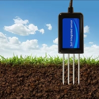 Sensor de Suelo 8 en 1 FDR, Sensor de Conductividad Eléctrica del Suelo (EC) con Monitor de Temperatura y Humedad, Sensor de Humedad del Suelo