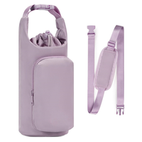 Porte-bouteille d'eau avec sangle, sac isotherme pour bouteille d'eau de 32 oz, sac bandoulière avec poche pour téléphone, pochette pour bouteille d'eau, randonnée, marche
